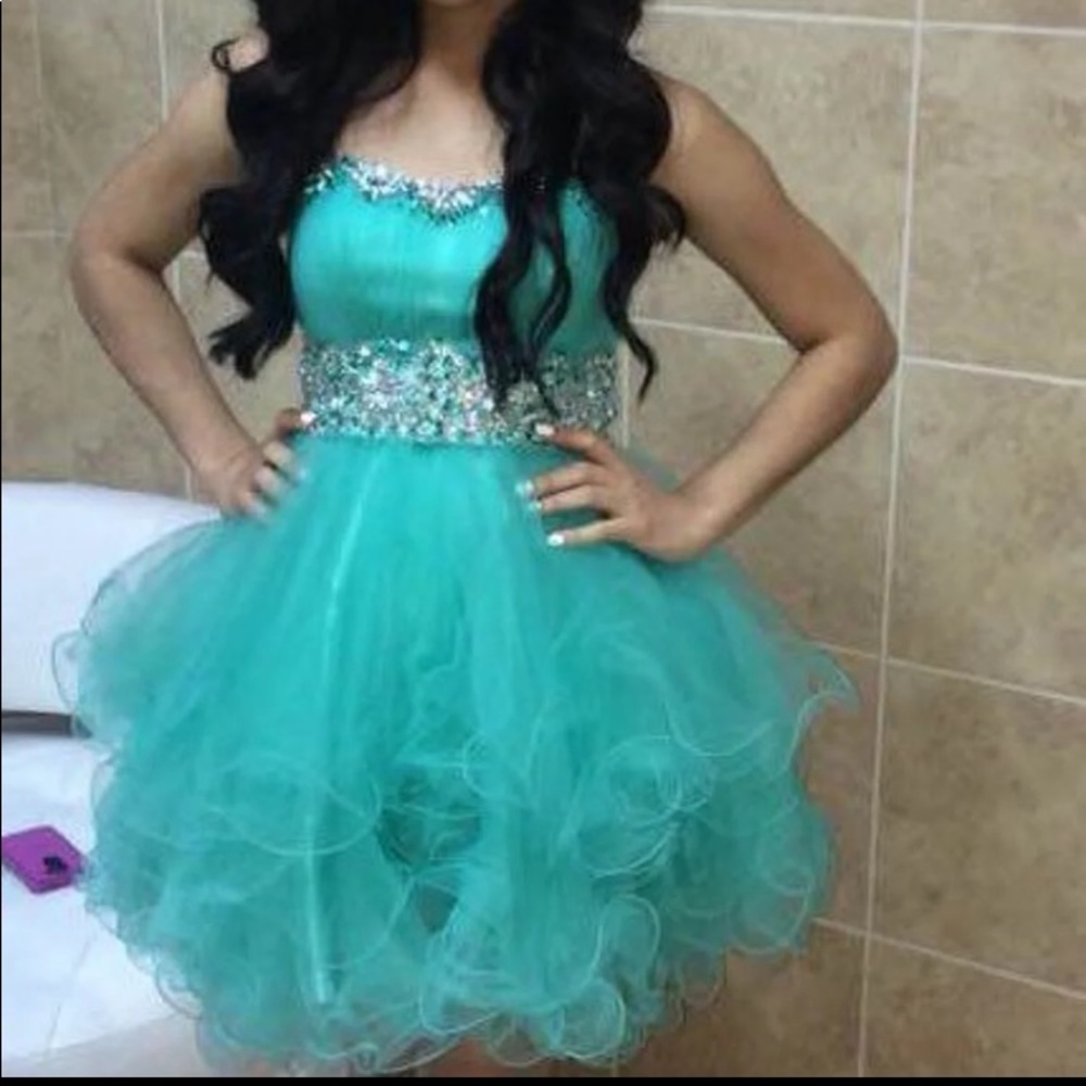 Homecoming Turquoise Dress